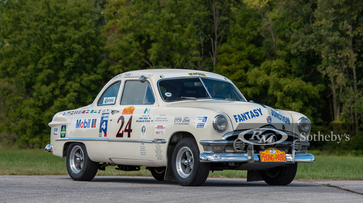 1950 Ford Custom Club Coupe Rally Car offer at RM Sotheby's Hershey Collector Car Live Auction 2021