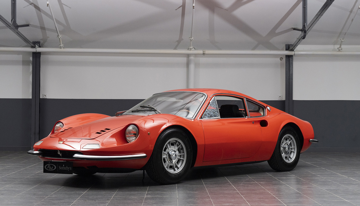 1968 Ferrari Dino 206 GT by Scaglietti offered at RM Sotheby's The Guikas Collection live Auction 2021