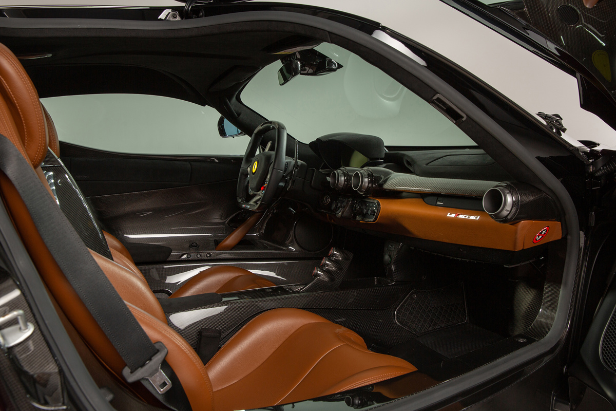 Interior of 2016 Ferrari LaFerrari offered at RM Sotheby's London live Auction 2021