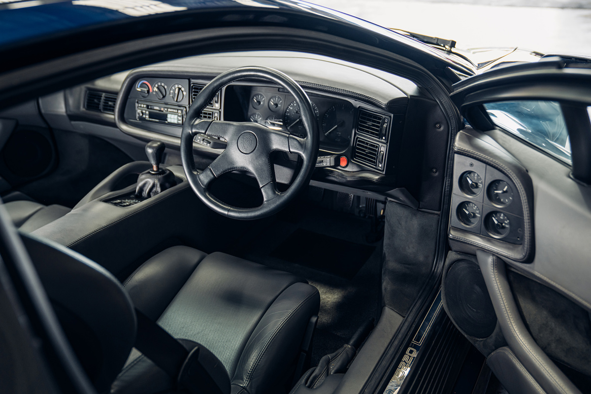 Interior of 1993 Jaguar XJ220 offered at RM Sotheby's London live Auction 2021