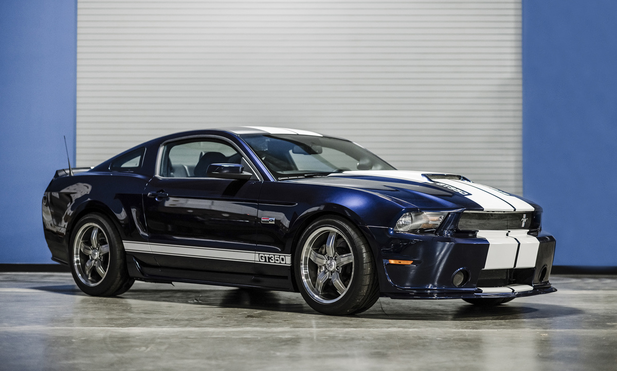 Kona Blue with White Le Mans stripes 2012 Ford Shelby GT350 available at RM Sotheby's Arizona Live Auction 2021