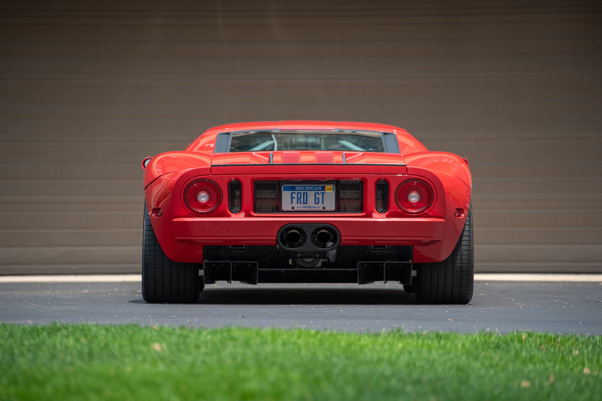 Rear of 2005 Ford GT offered in RM Sotheby's Sand Lots online auction 2022