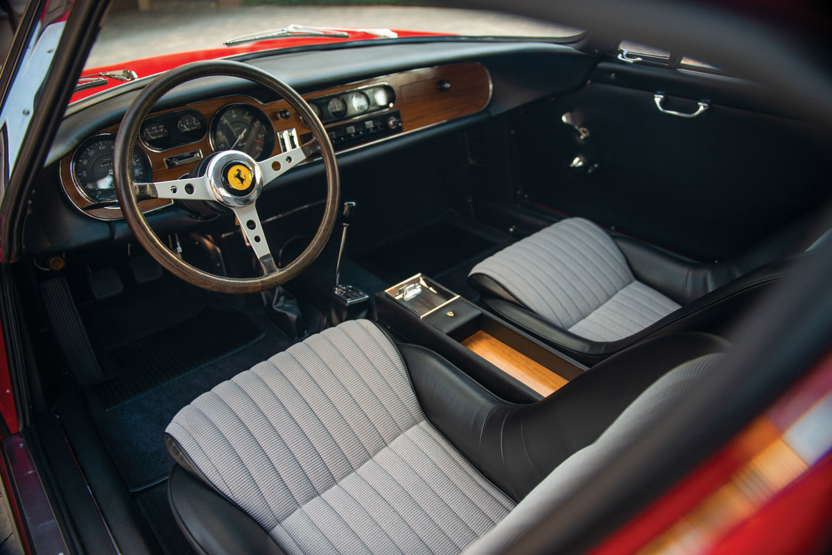 Interior of 1966 Ferrari 275 GTB/C by Scaglietti offered at RM Sotheby's Monterey live auction 2022