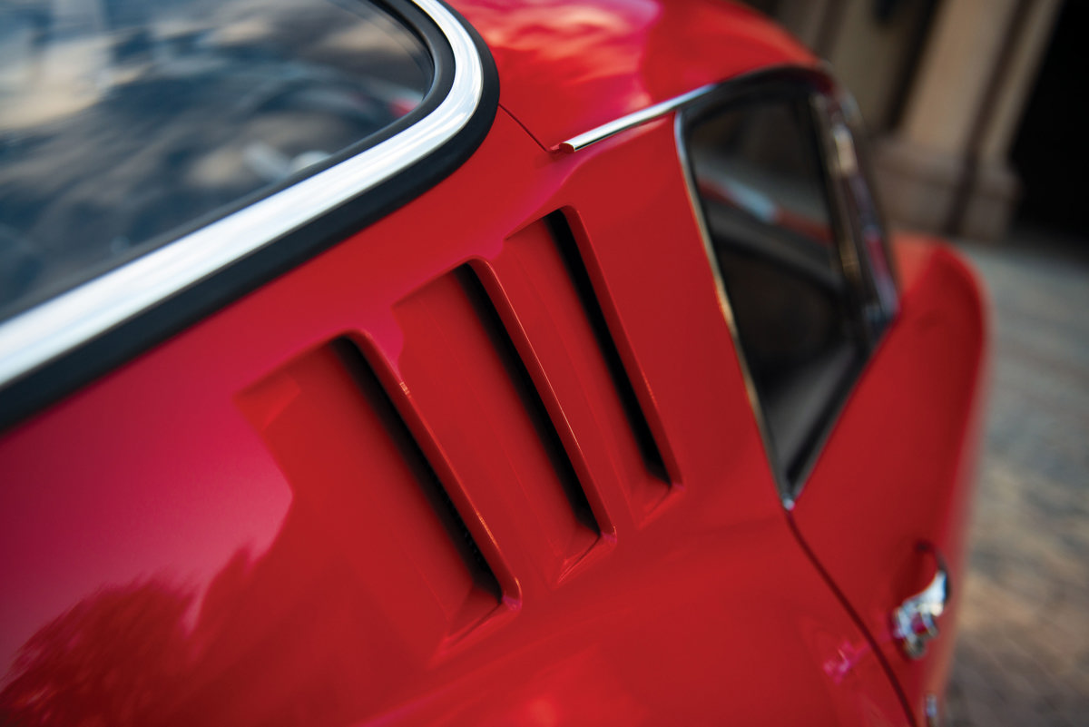 Side indents of 1966 Ferrari 275 GTB/C by Scaglietti offered at RM Sotheby's Monterey live auction 2022