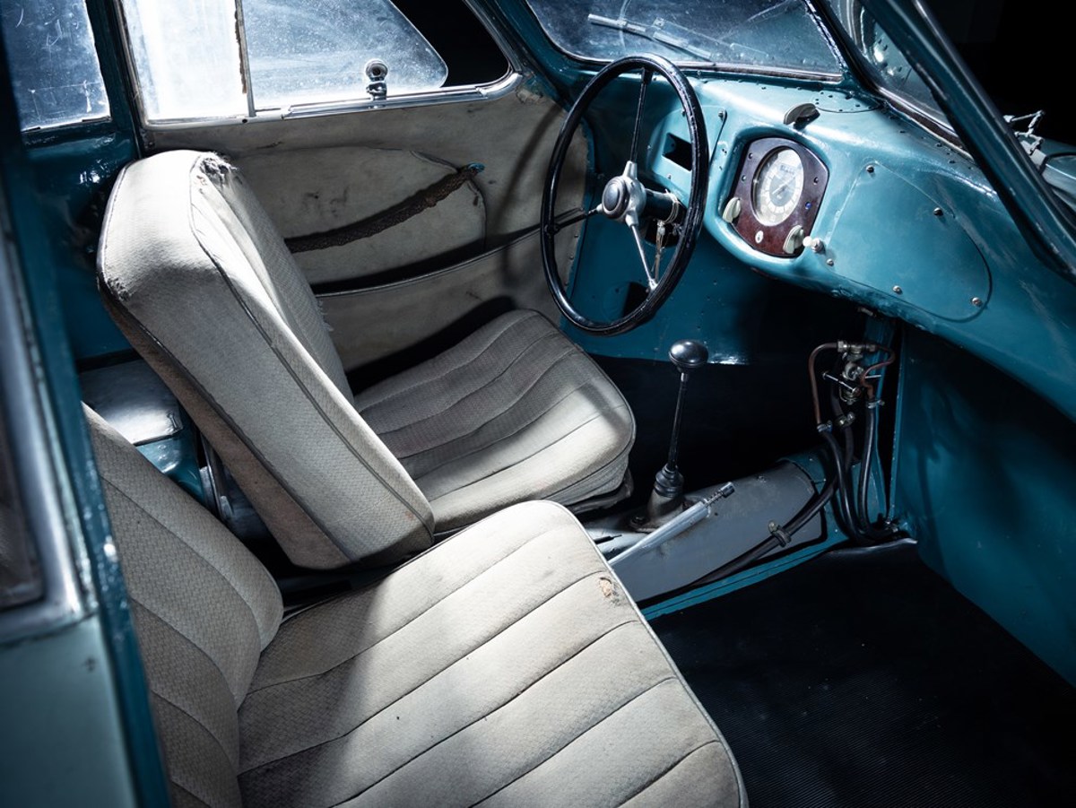 Interior of 1939 Porsche Type 64 offered at RM Sotheby’s Monterey live auction 2019