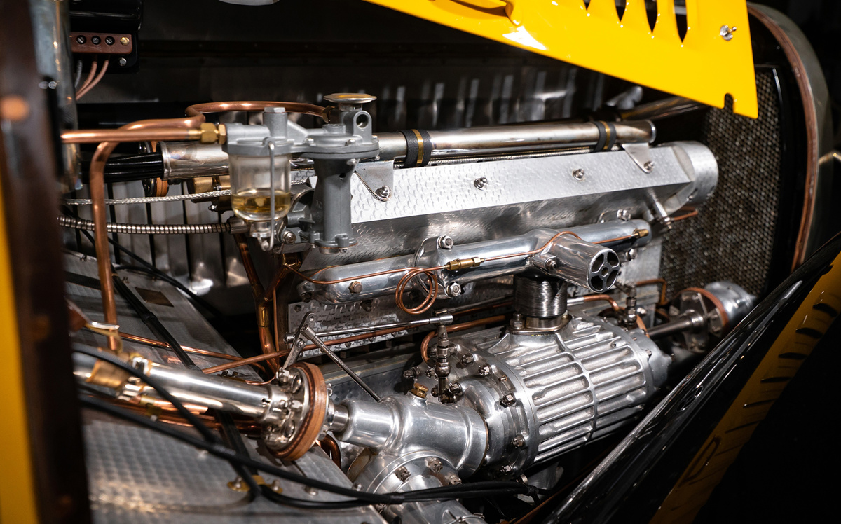 Engine of 1932 Bugatti Type 55 Roadster in the style of Jean Bugatti offered at RM Sotheby’s Monterey live auction 2022