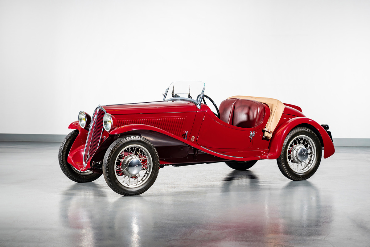 1933 Fiat 508 Balilla Spider Sport Conversion by Kelsch offered at RM Sotheby’s Monterey live auction 2022
