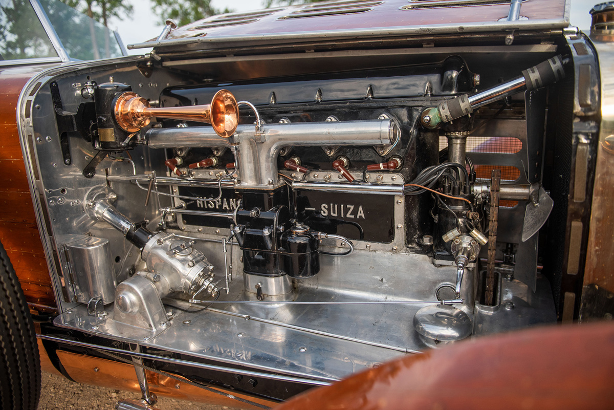 Engine of 1924 Hispano-Suiza H6C ‘Tulipwood’ Torpedo by Nieuport-Astra offered at RM Sotheby’s Monterey live auction 2022