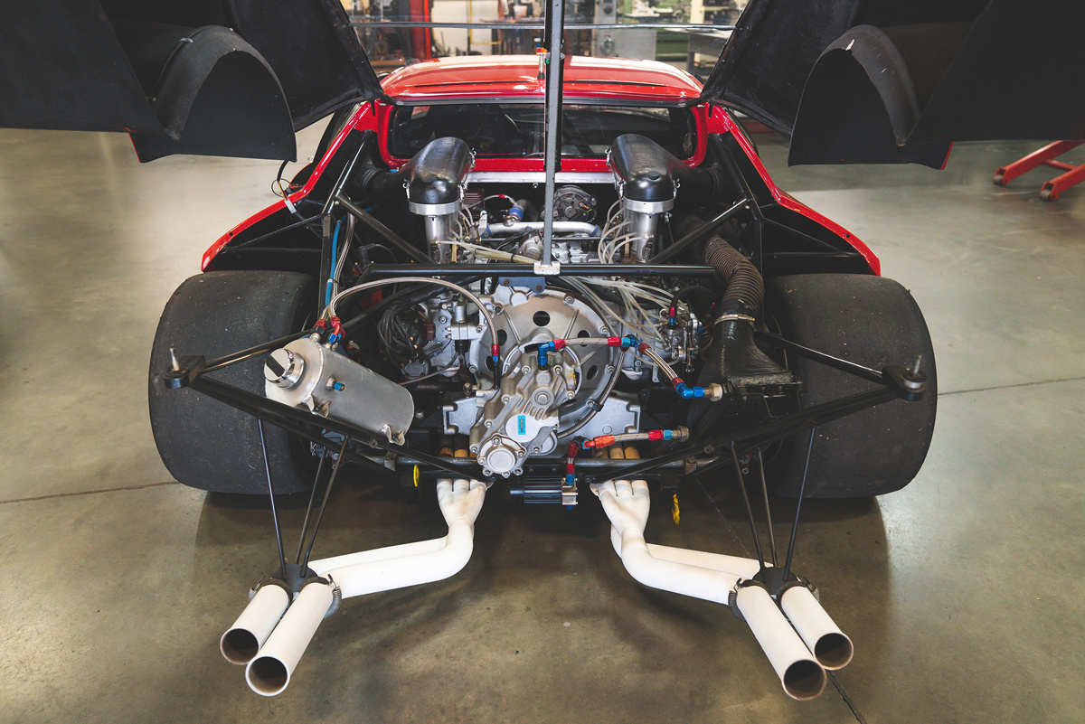 Engine of 1979 Ferrari 512 BB/LM ‘Silhouette’ by Pininfarina offered at RM Sotheby's Monterey live auction 2022