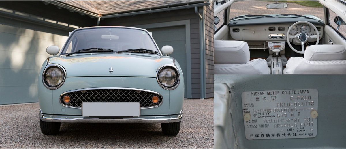 1991 Nissan Figaro offered by RM Sotheby’s in an online only format in 2019